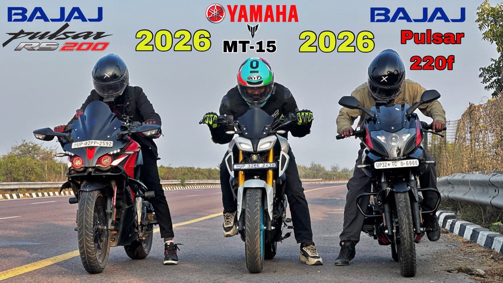 2026 new pulsar 220f vs new mt-15 vs pulsar rs200 bs7 drag race #bajaj ...