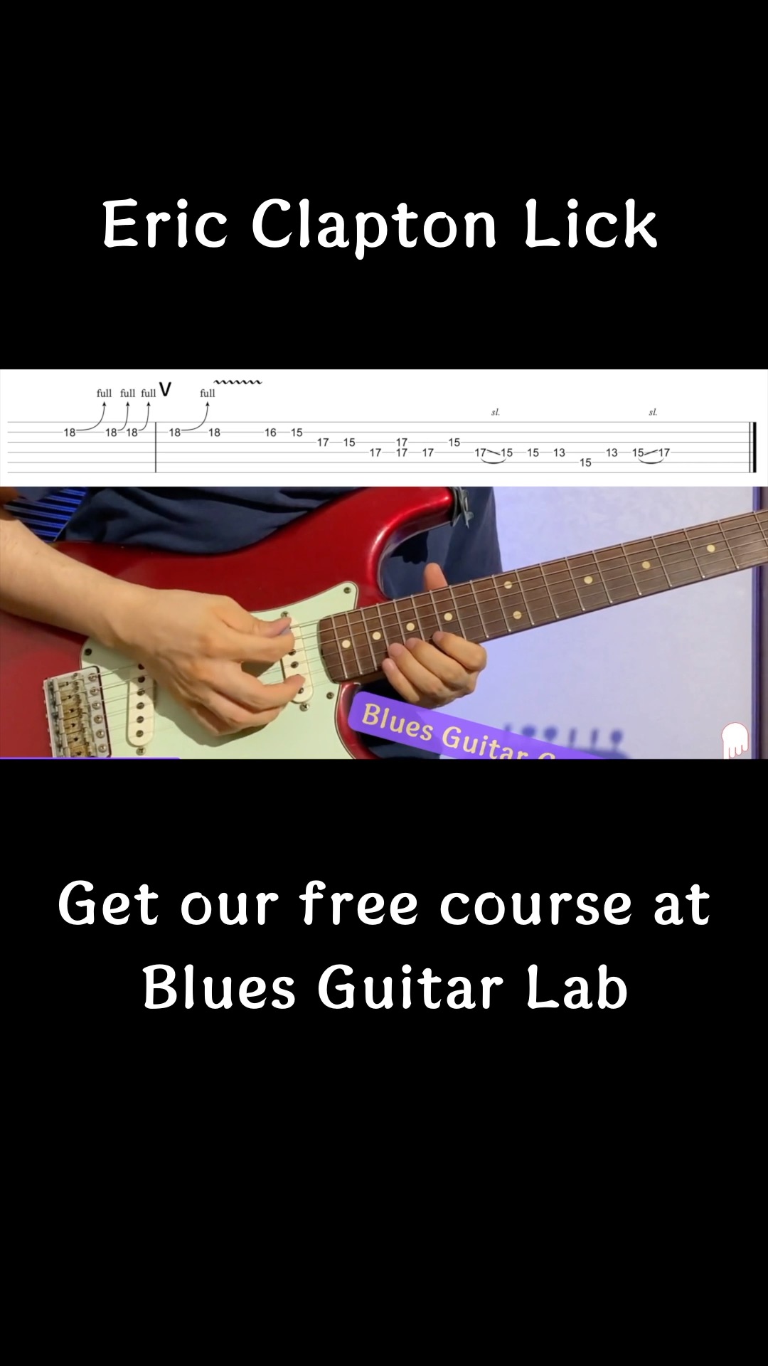 Eric Clapton (Cream era) blues lead guitar lesson - Play this by