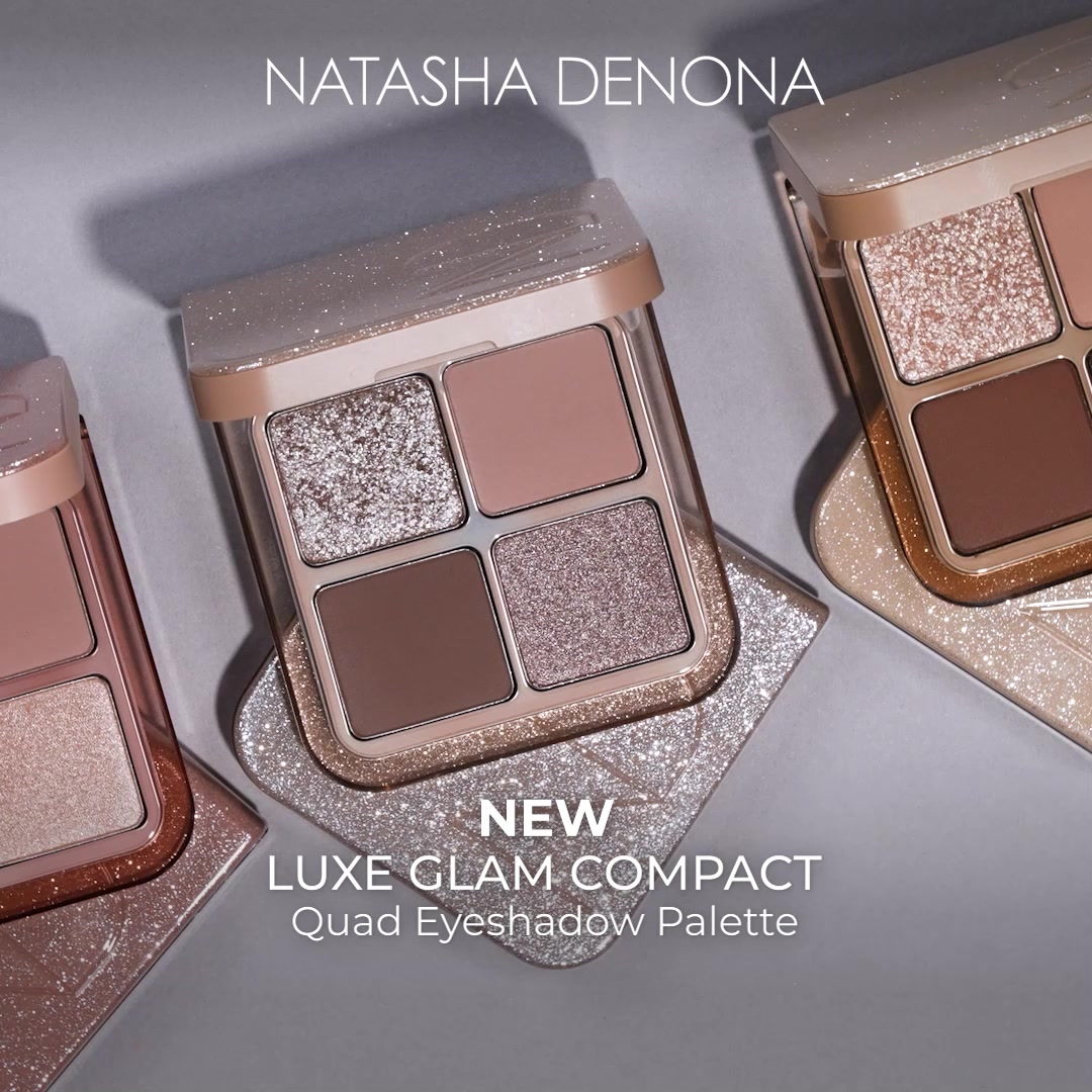 Meet our NEW Luxe Glam Compact ✨ Natasha's first quad eyeshadow