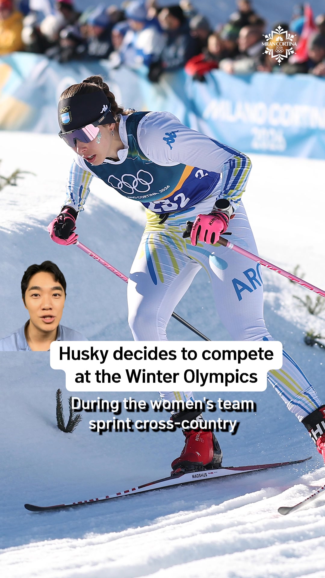 ️🐺 A husky wandered onto the course during a women’s team sprint cross ...