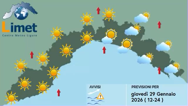 🔛 Online il BOLLETTINO METEO per #gio29, #ven30 e #sab31 Gennaio 2026 ...