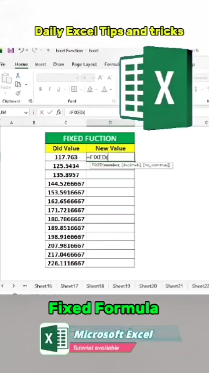 How to Fixed Number in fixed Formula Must you know this formula # ...