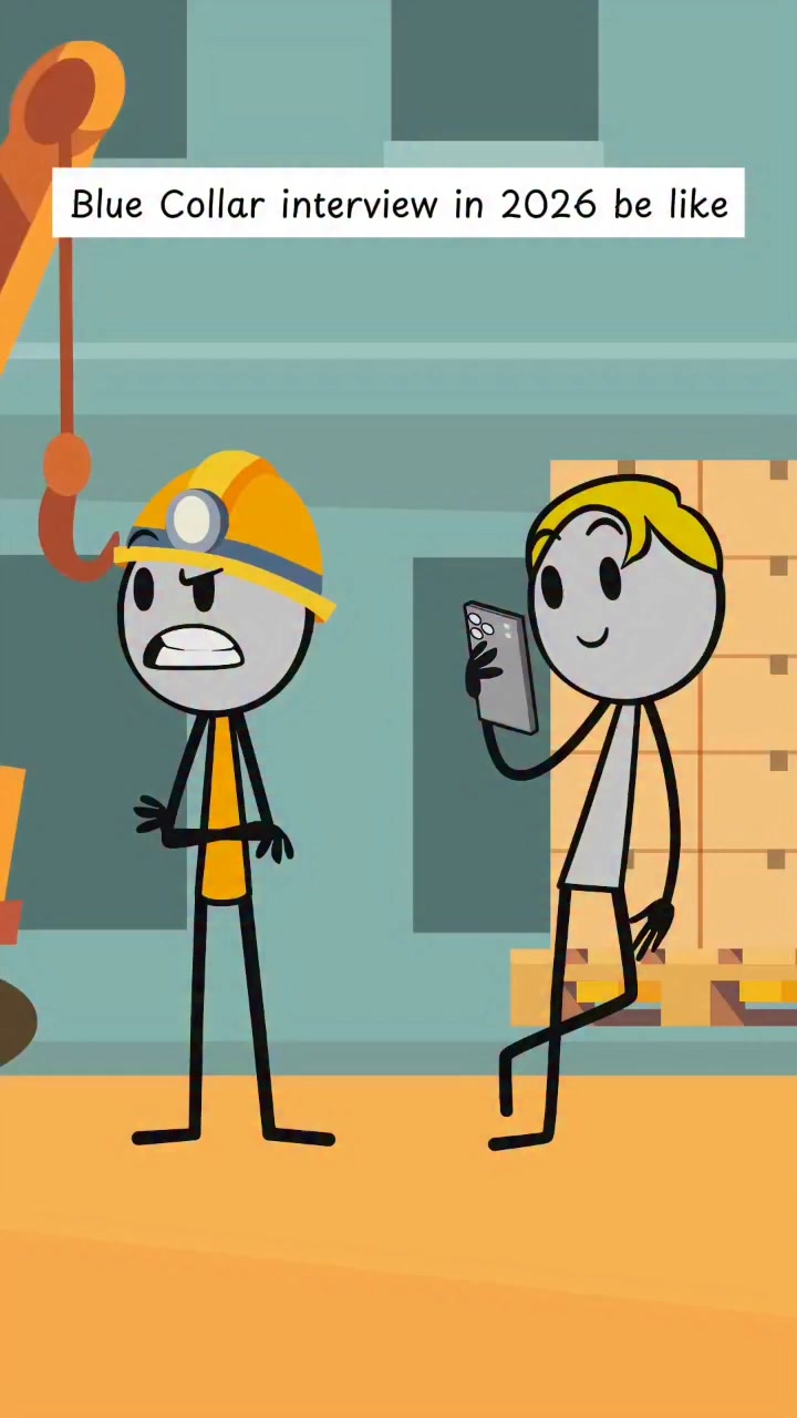 Blue collar interview in 2026 be like 😂 #tonyanimation #comedyreels # ...