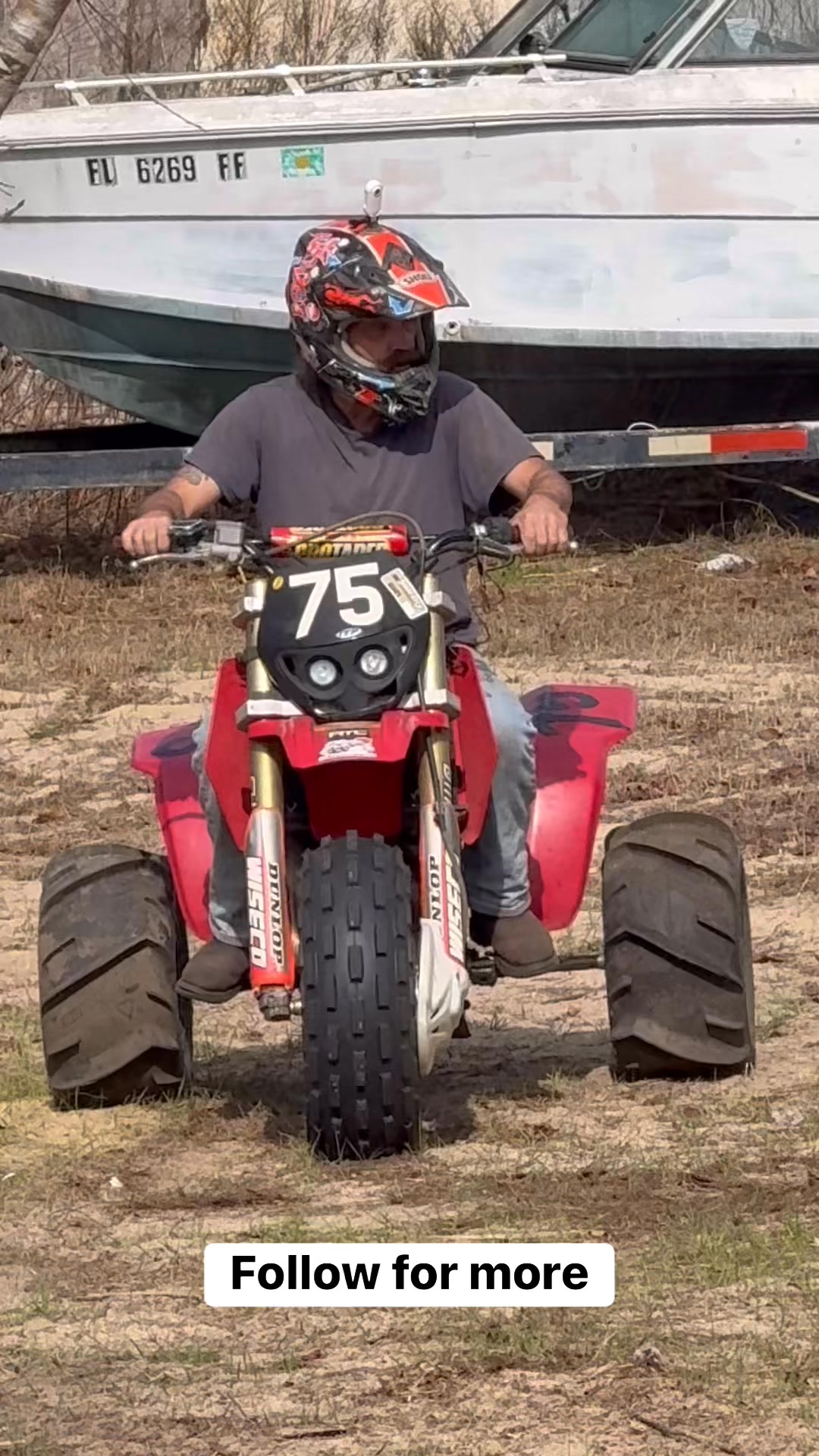 Rippin with paddles blew the engine #honda #atc #atc250r #blownup #mx # ...