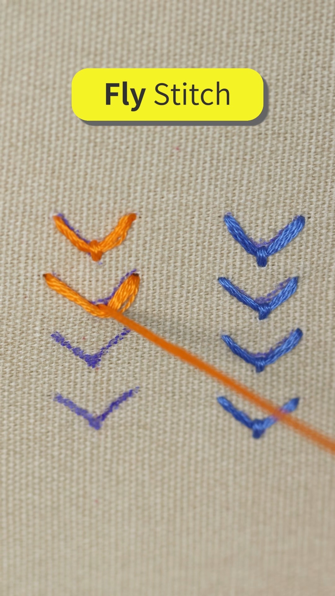 Fly Stitch — simple, soft, and beginner-friendly 🧵 Soft curves ...