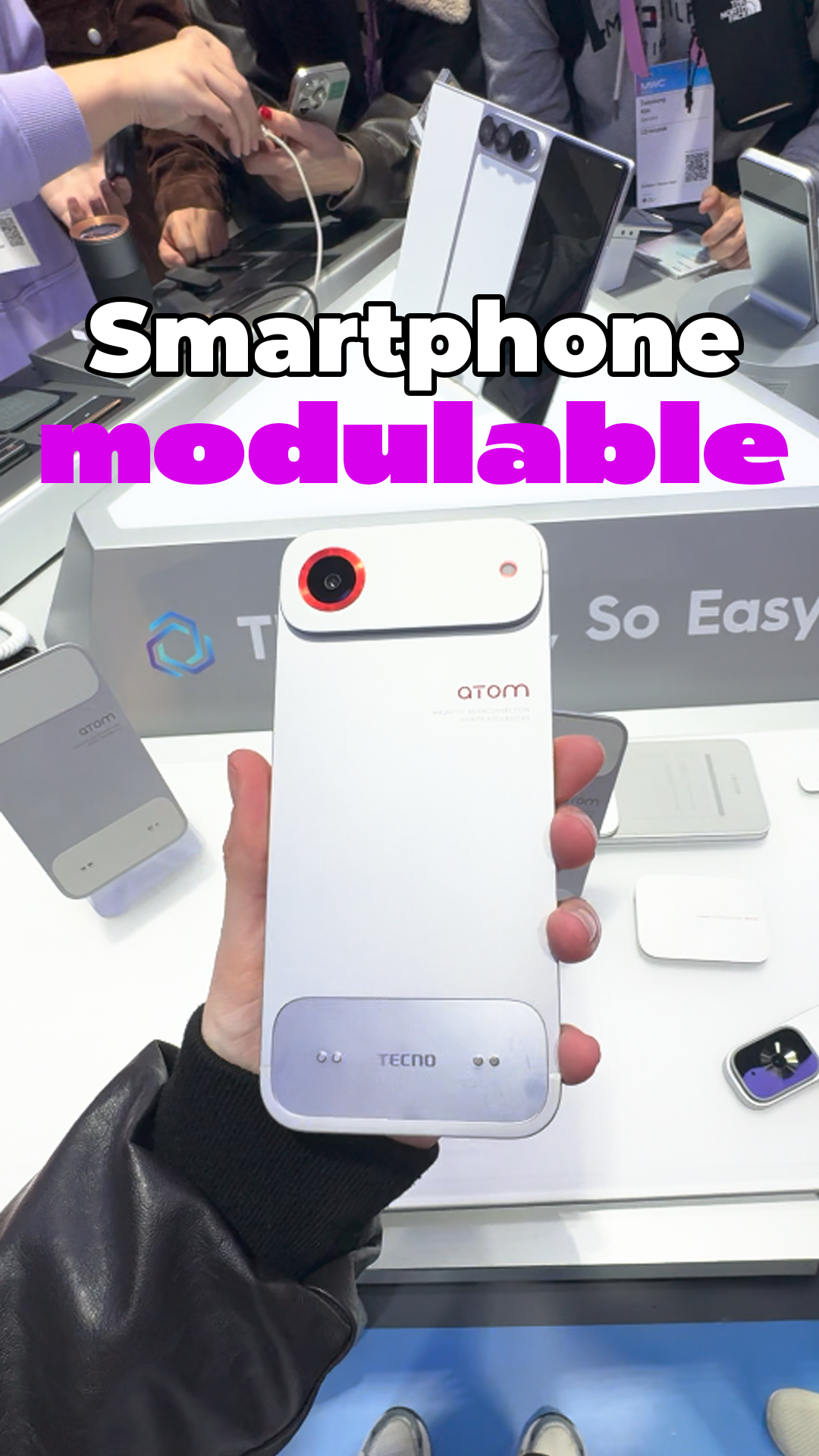 Un téléphone ultra fin et modulable #smartphone #fin #mwc #mwc2026 ...