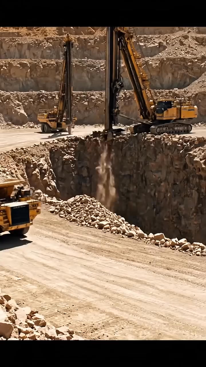 Giant Mining Machines in Action： Drilling & Hauling Rocks! 🚛⛏️ #REEL # ...