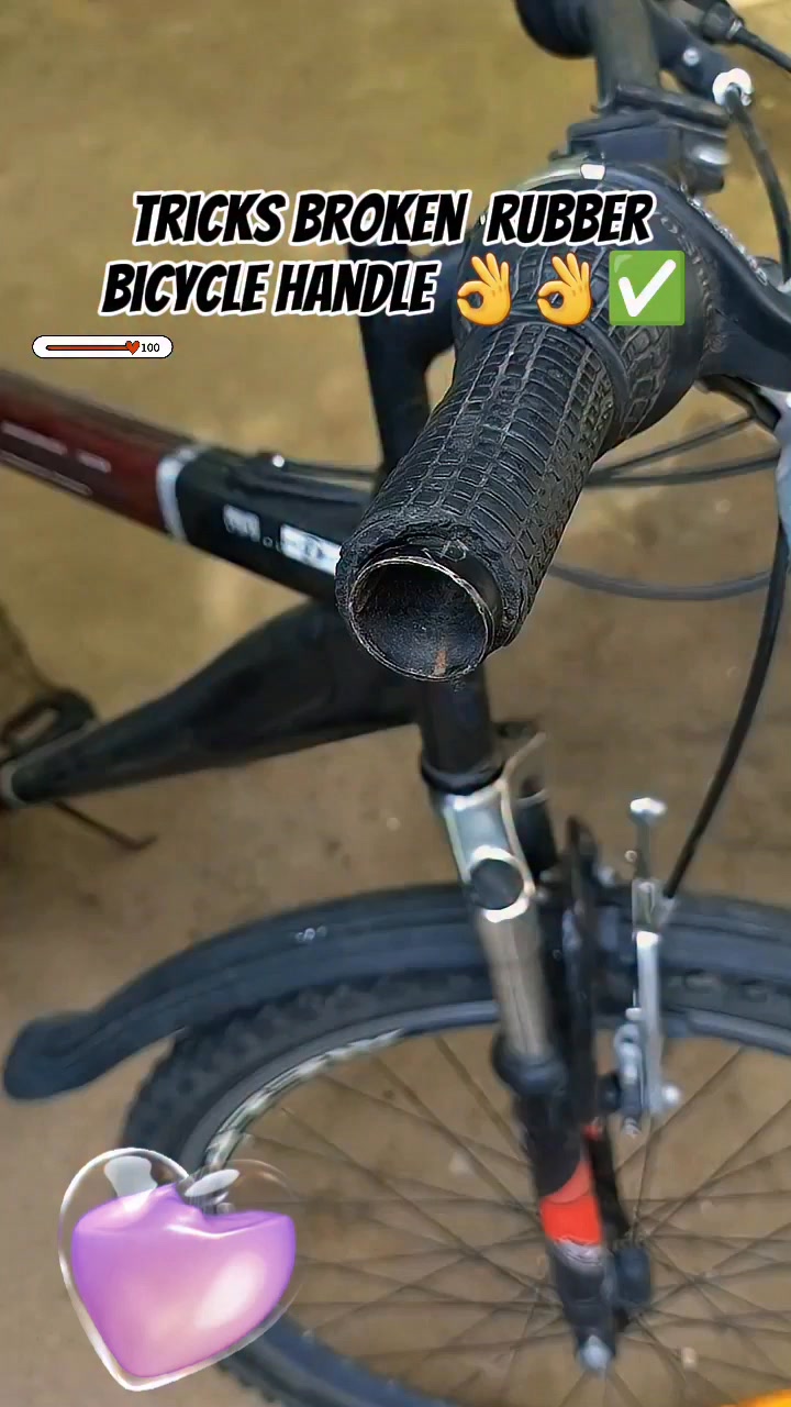 Tricks broken rubber handle for bicycle you can do this Tips useful 👌👌 ...