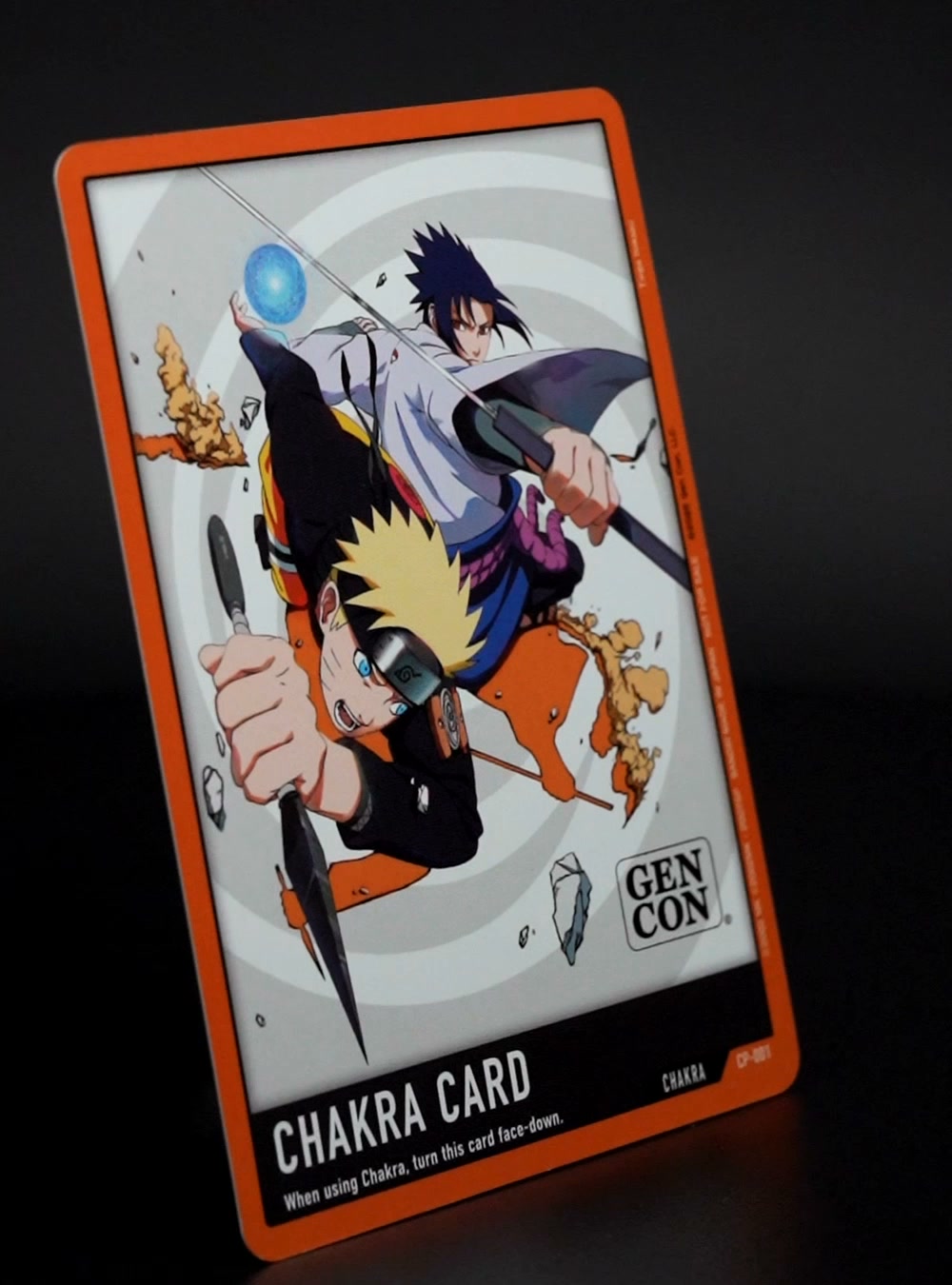 In person pic of the Bandai Naruto Card Game Chakra Card exclusive