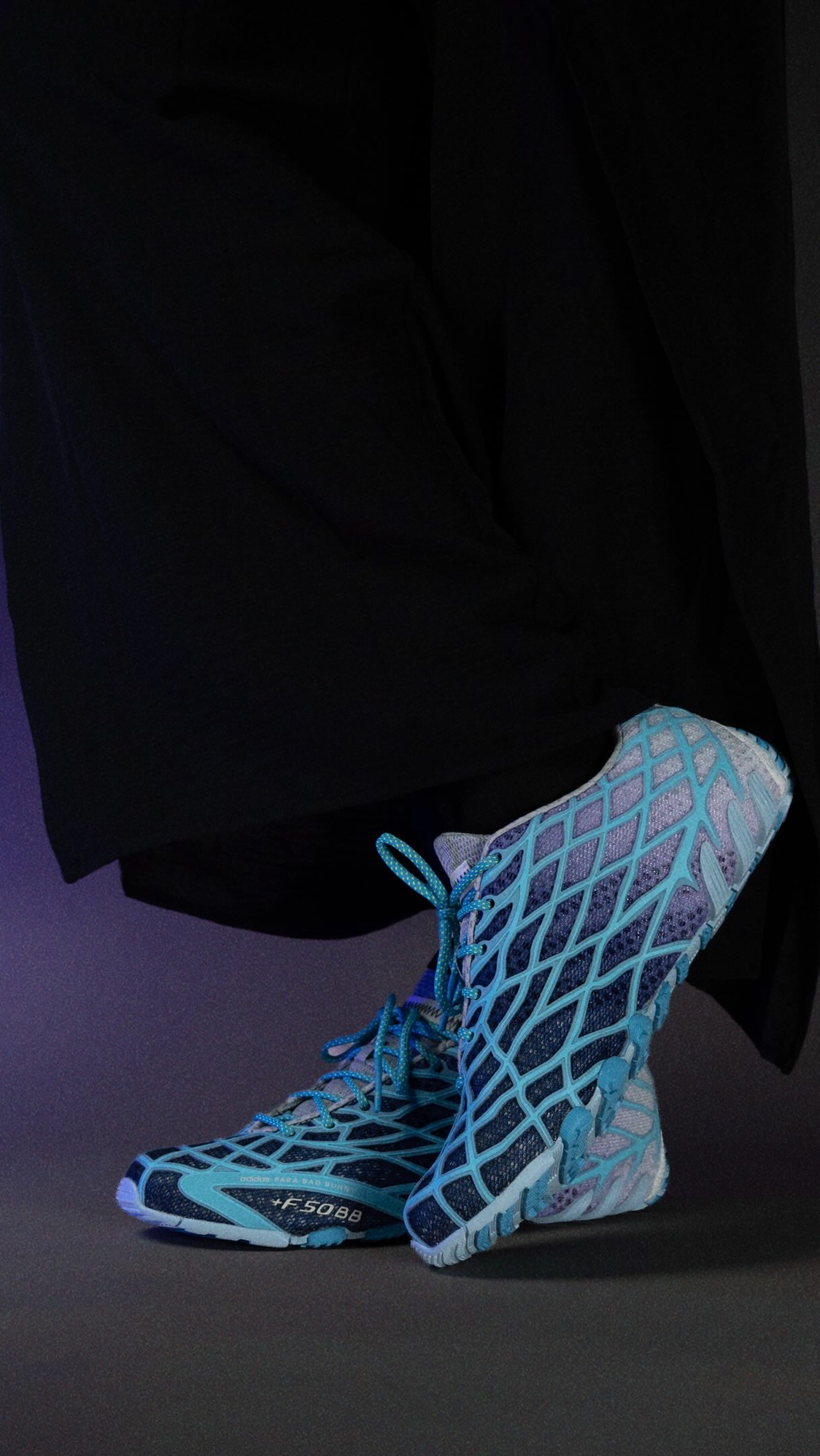 The @adidasoriginals F50 Ghost Sprint by @badbunnypr pulls from
