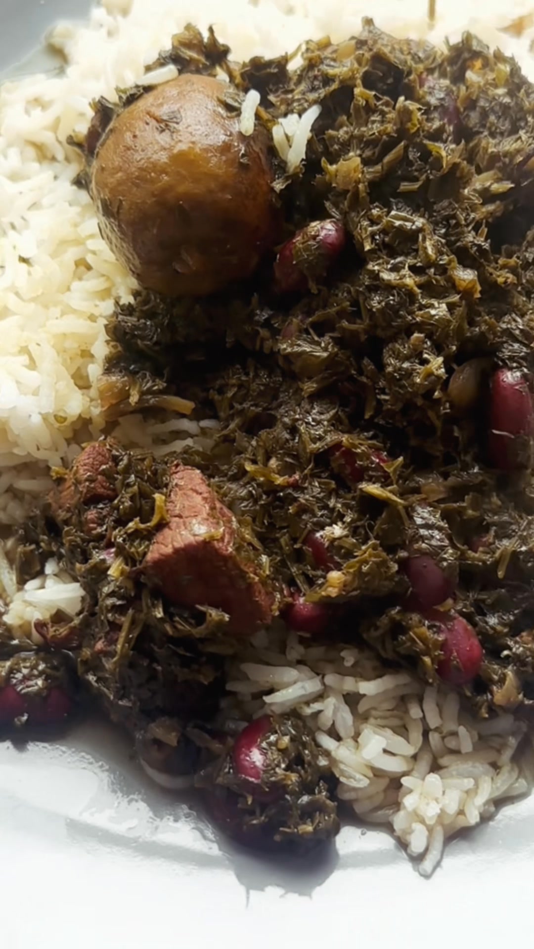 Ghormeh Sabzi Iran s famous stew 💚🤍❤️ 