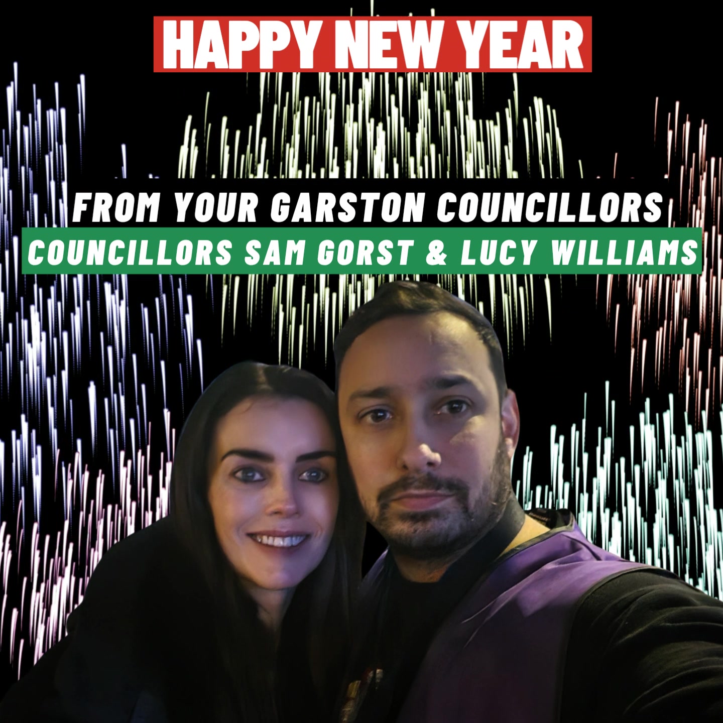 Councillors Sam Gorst & Lucy Williams on Reels | Facebook