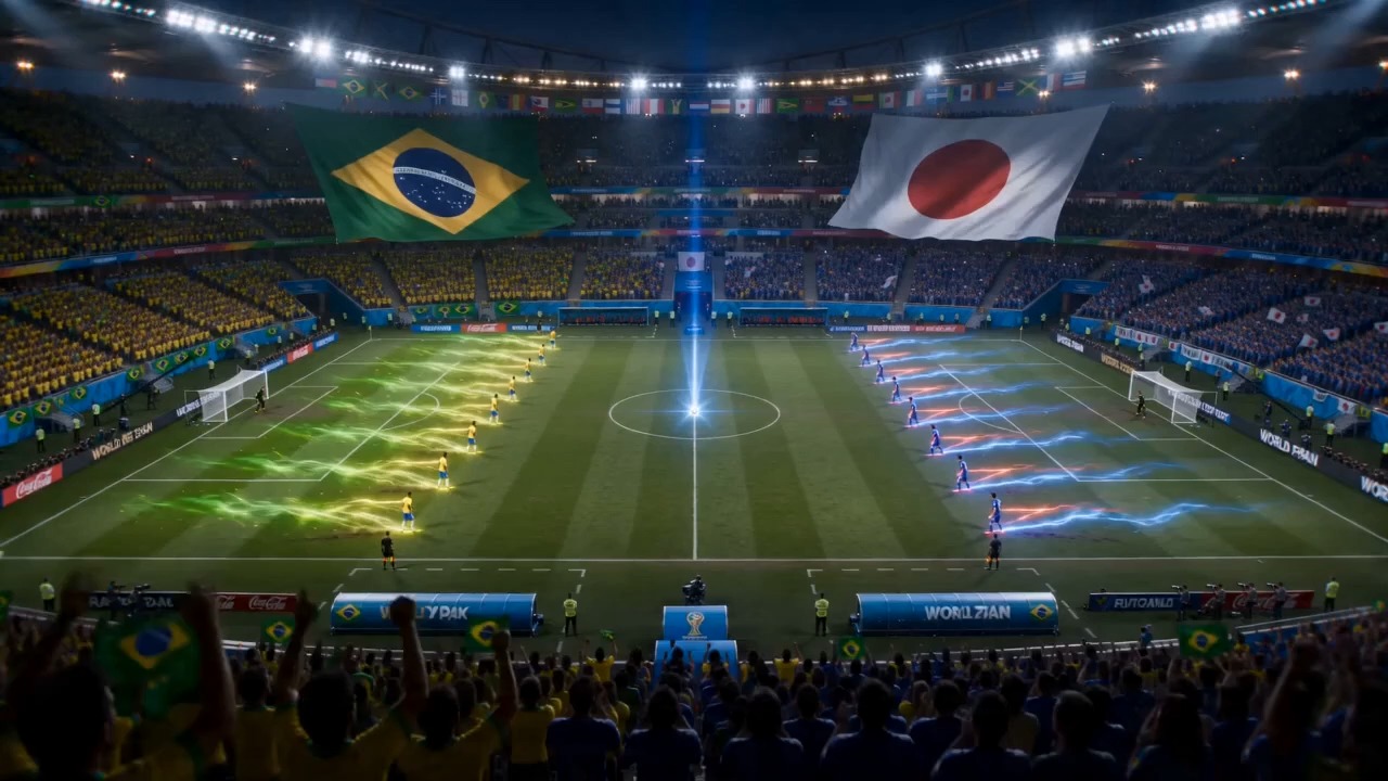 Brazil vs Japan 2 - 1 Brazil win A match that will be remembered