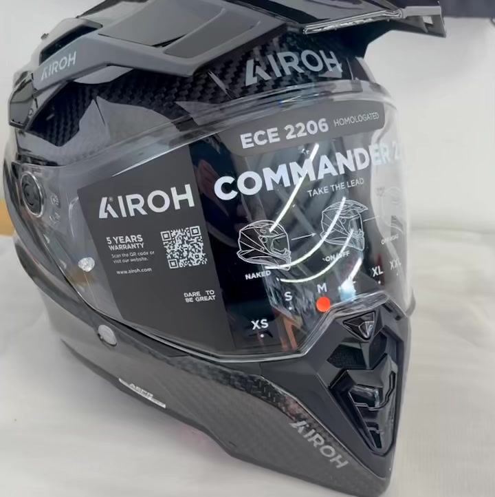 airoh commander carbon helmet 2 SOLIDS  USA Airoh Commander 2 Helmet The Airoh Commander 2 Helmet is built for riders who want versatile performance Adventure helmet Airoh Commander 2