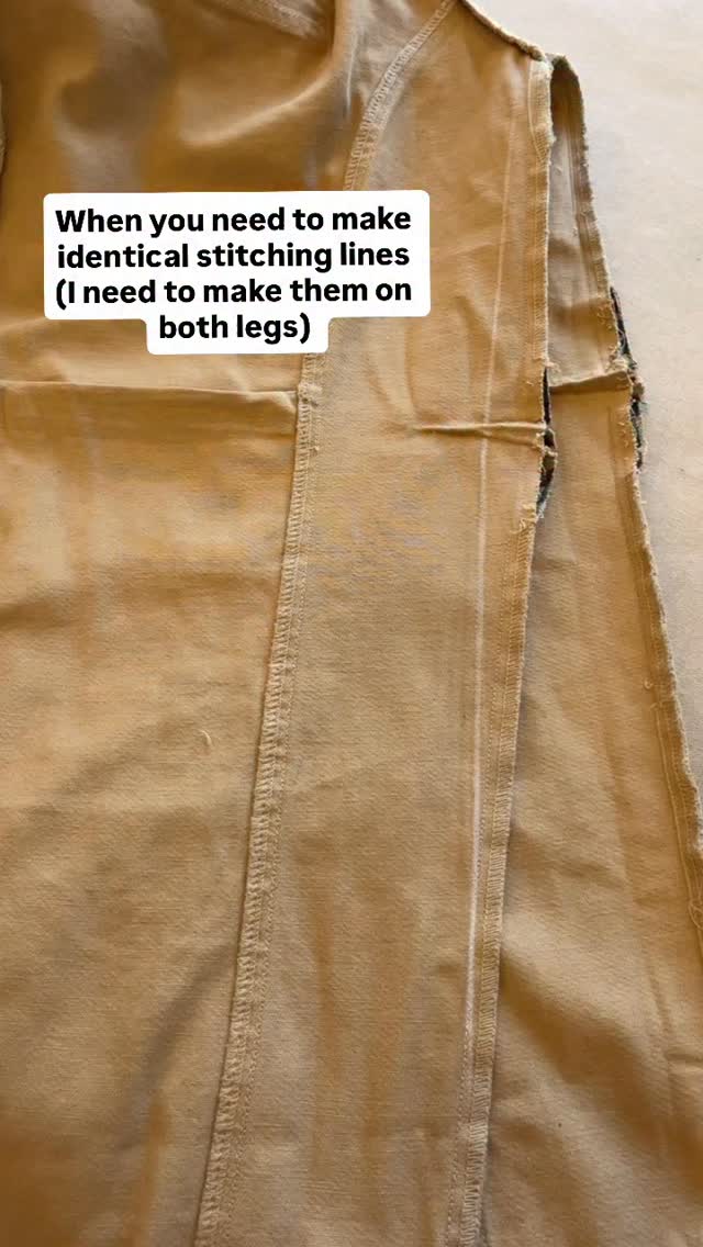 When ever u need to create identical stitching lines just pin the two ...