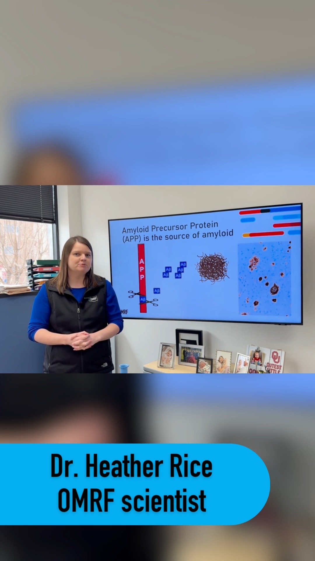 OMRF's Dr. Heather Rice studies amyloid precursor proteins and their ...