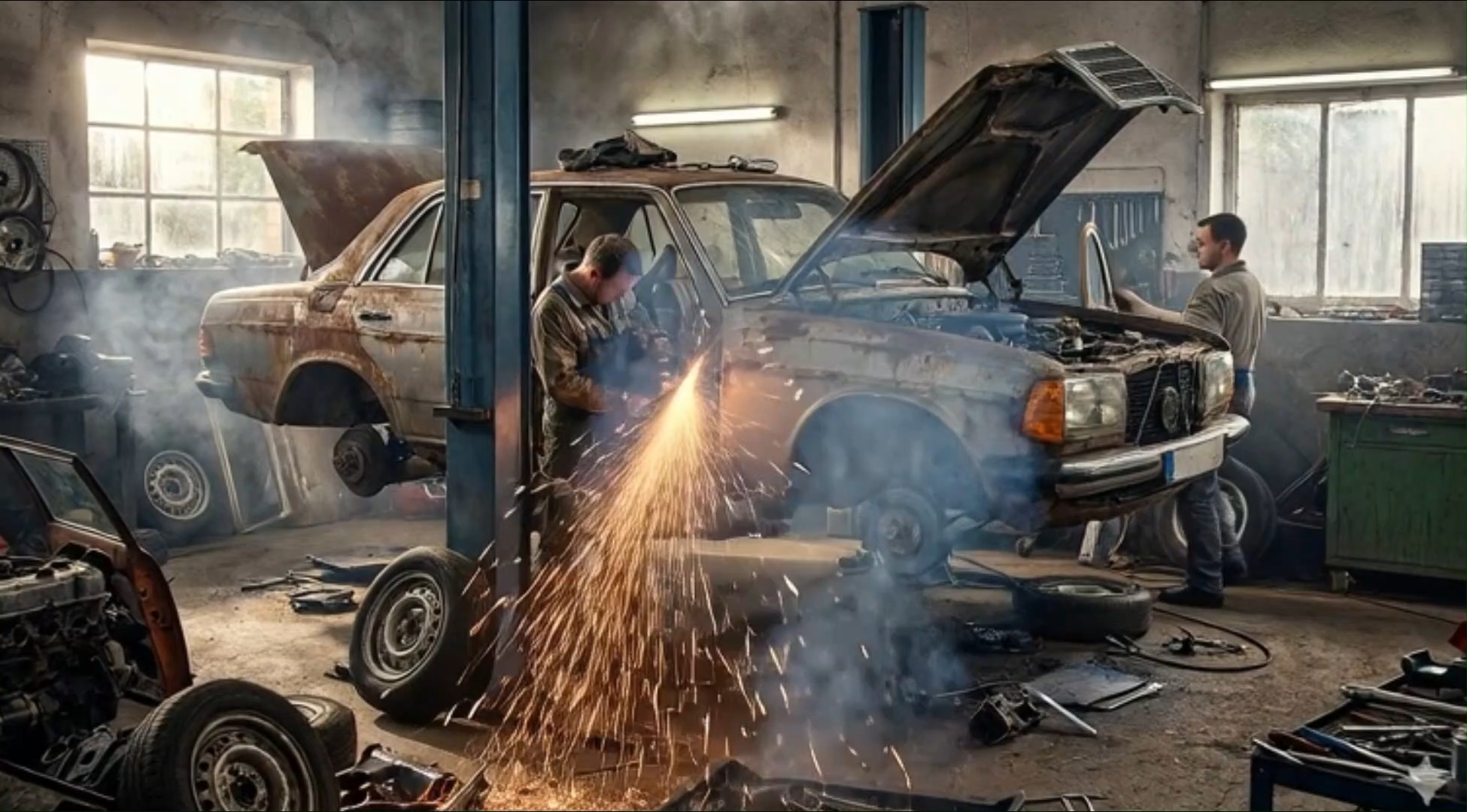 A completely damaged, rusty old car gets a full makeover in this ...