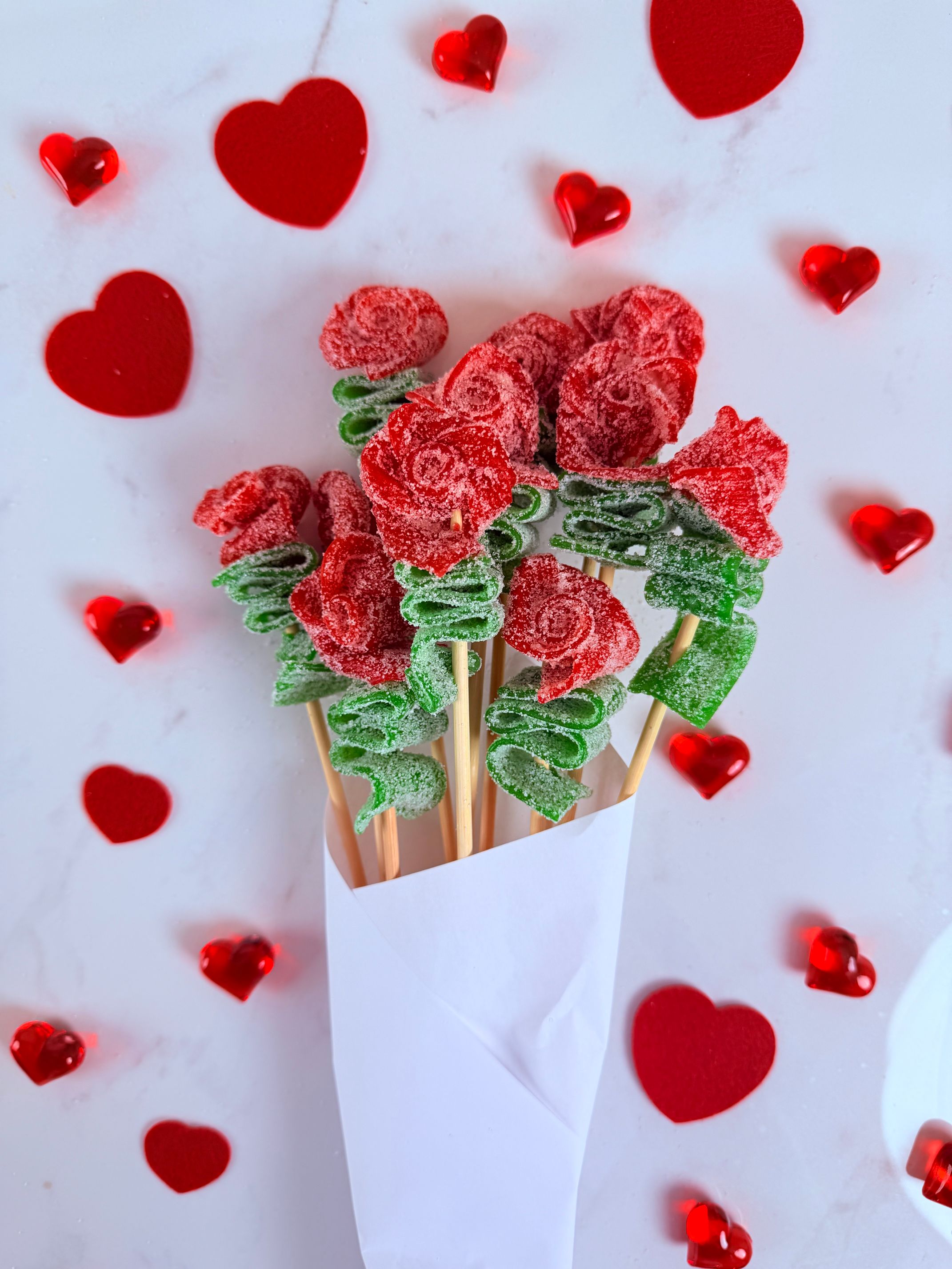 Sour Belt Rose Bouquet 💐 #valentinesday #diy #valentinescandy | Candy ...