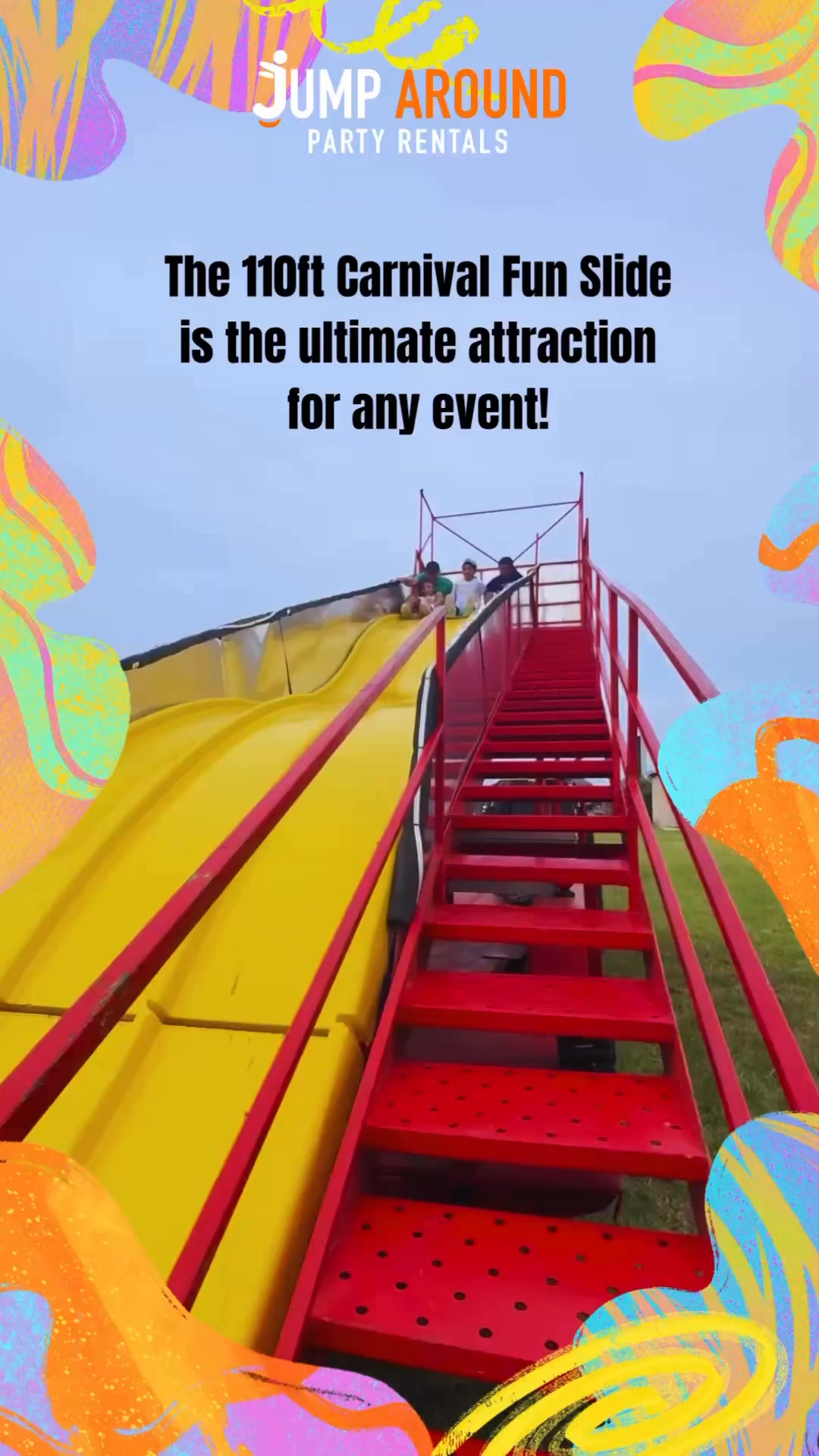 🎉 Want to WOW your guests? The 110ft Carnival Fun Slide is here to ...