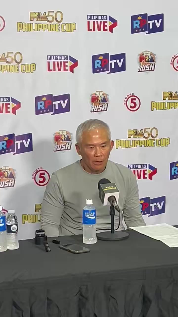 TNT coach Chot Reyes and Calvin Oftana after advancing to the #PBA50 PH ...