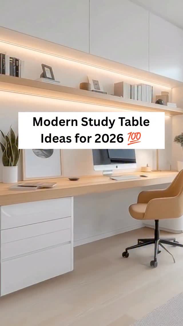 Modern Study Table Ideas for 2026 Upgrade your workspace with smart ...