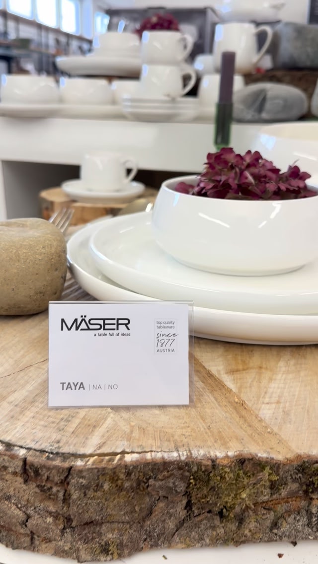 Live aus unserem Showroom: Kollektion „Taya“ 🤍, #tableware #geschirrliebe #geschirr #maesertischkultur | Mäser - A table full of ideas