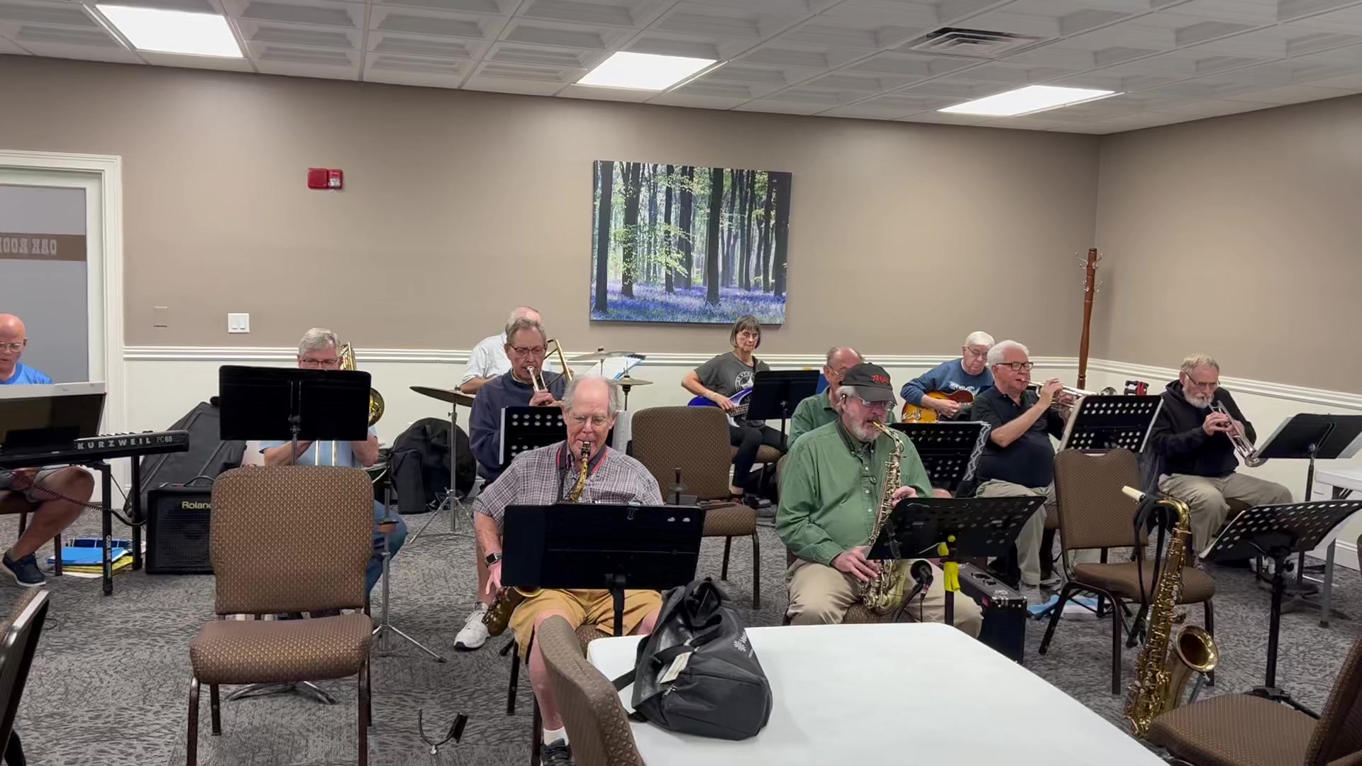 A fun way to end the day! Listening to the Timber Pines Big Band ...