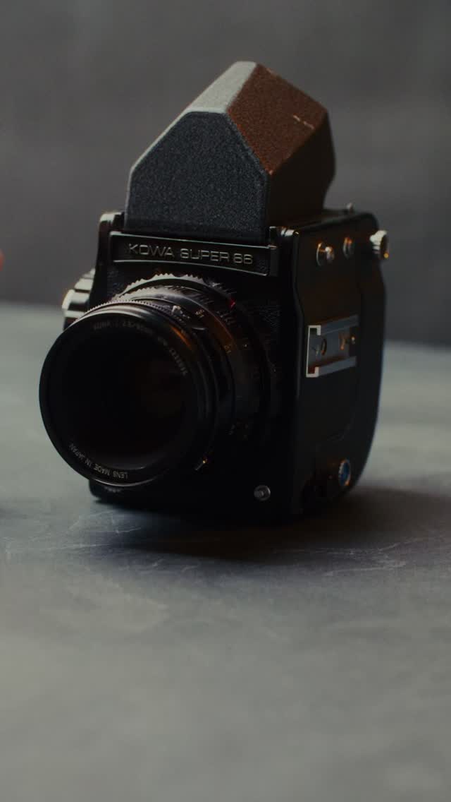 Let's load this Kowa Super 66 Camera! Yeah, we know it's a bit