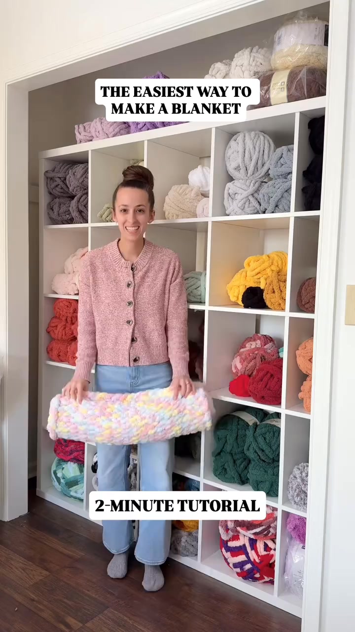 How to make 🤍's in your chunky blanket. You choose the pattern