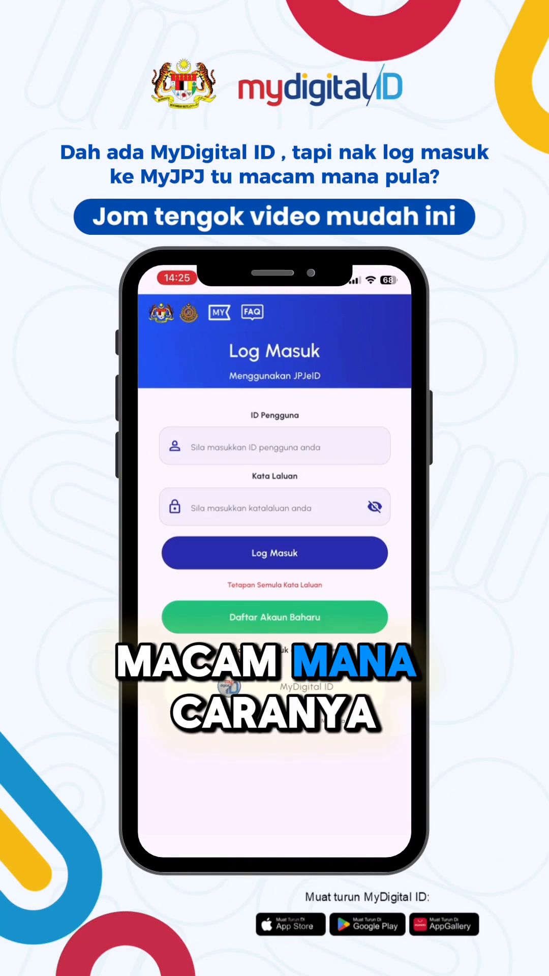 Dah ada MyDigital ID, macam mana nak log masuk MyJPJ? Jangan risau ...