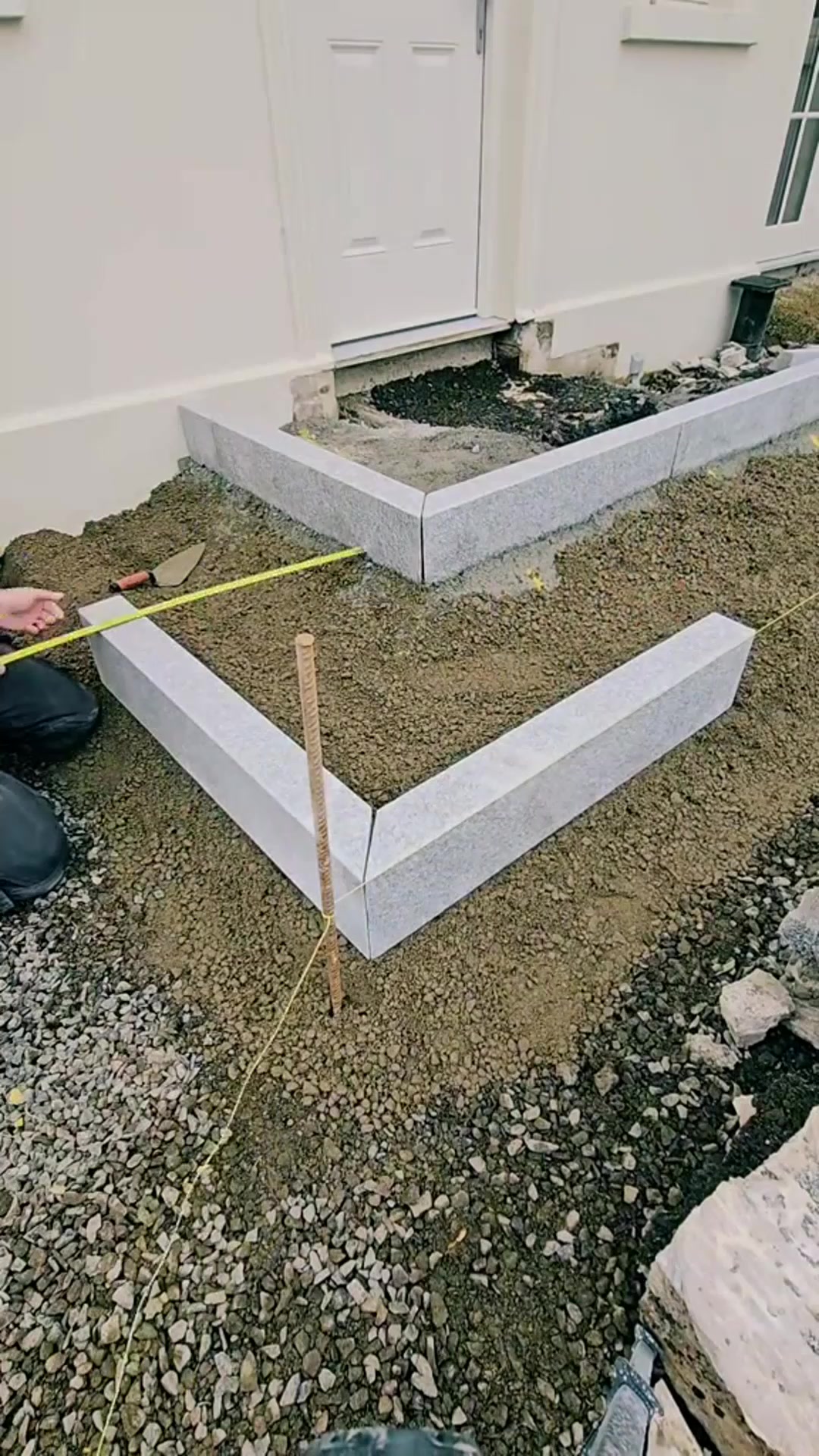 granite step 🔥 with level access ramp 💪 #fyp #foryou #howto #landscap ...
