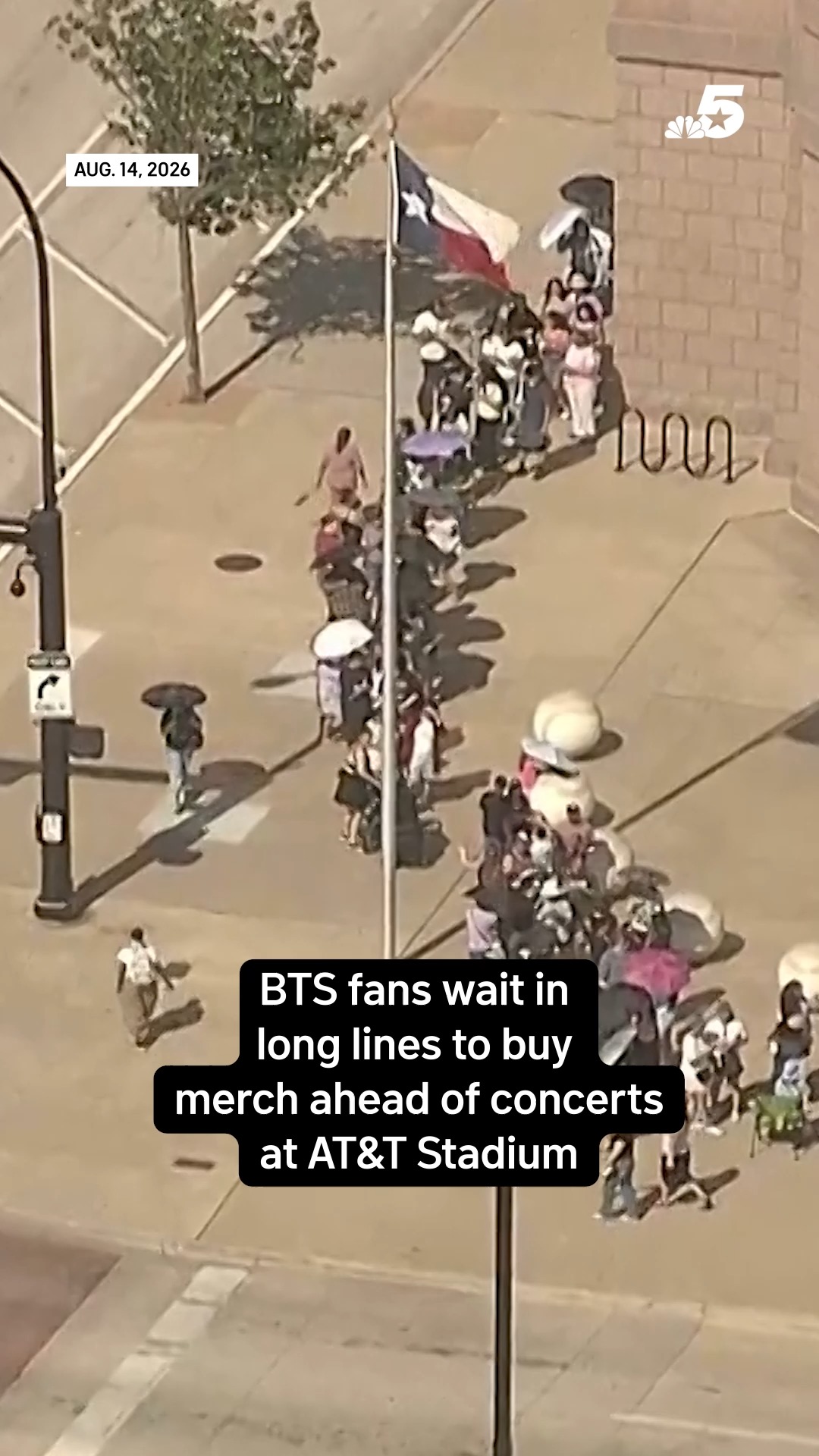 The BTS A.R.M.Y is taking over Arlington. 💜 From Texas Sky Ranger