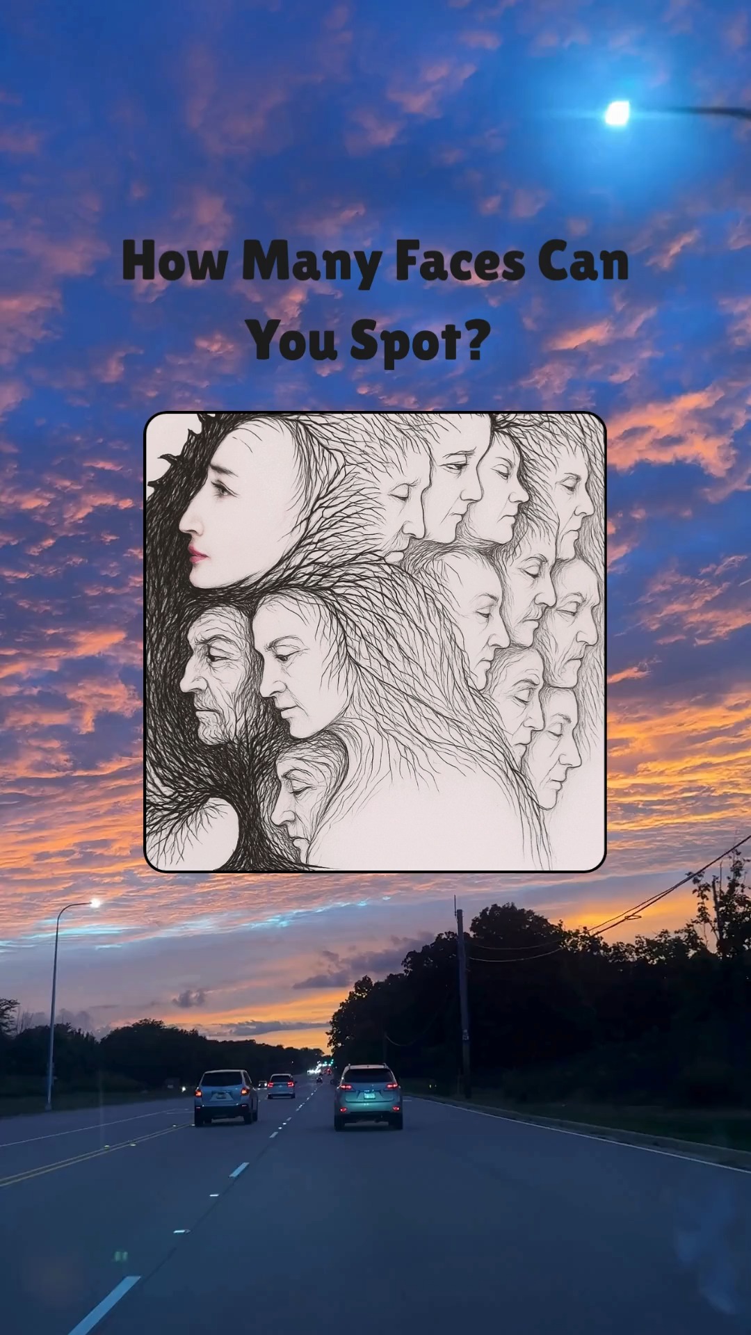 How Many Faces Can You Spot? 👀🧠 #FBLifestyle #OpticalIllusion # ...