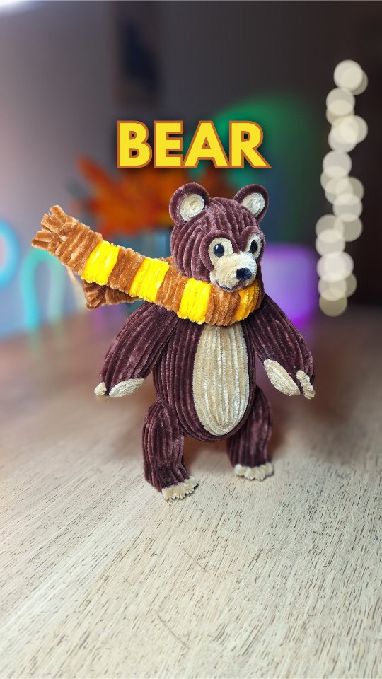 Diy teddy bear🤎 #diycraft #teddybear🐻 #autumnvibes #pipecleaner