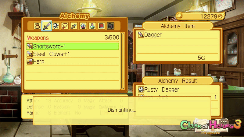 Alchemy is a key part of the Class of Heroes 3 Remaster experience ...