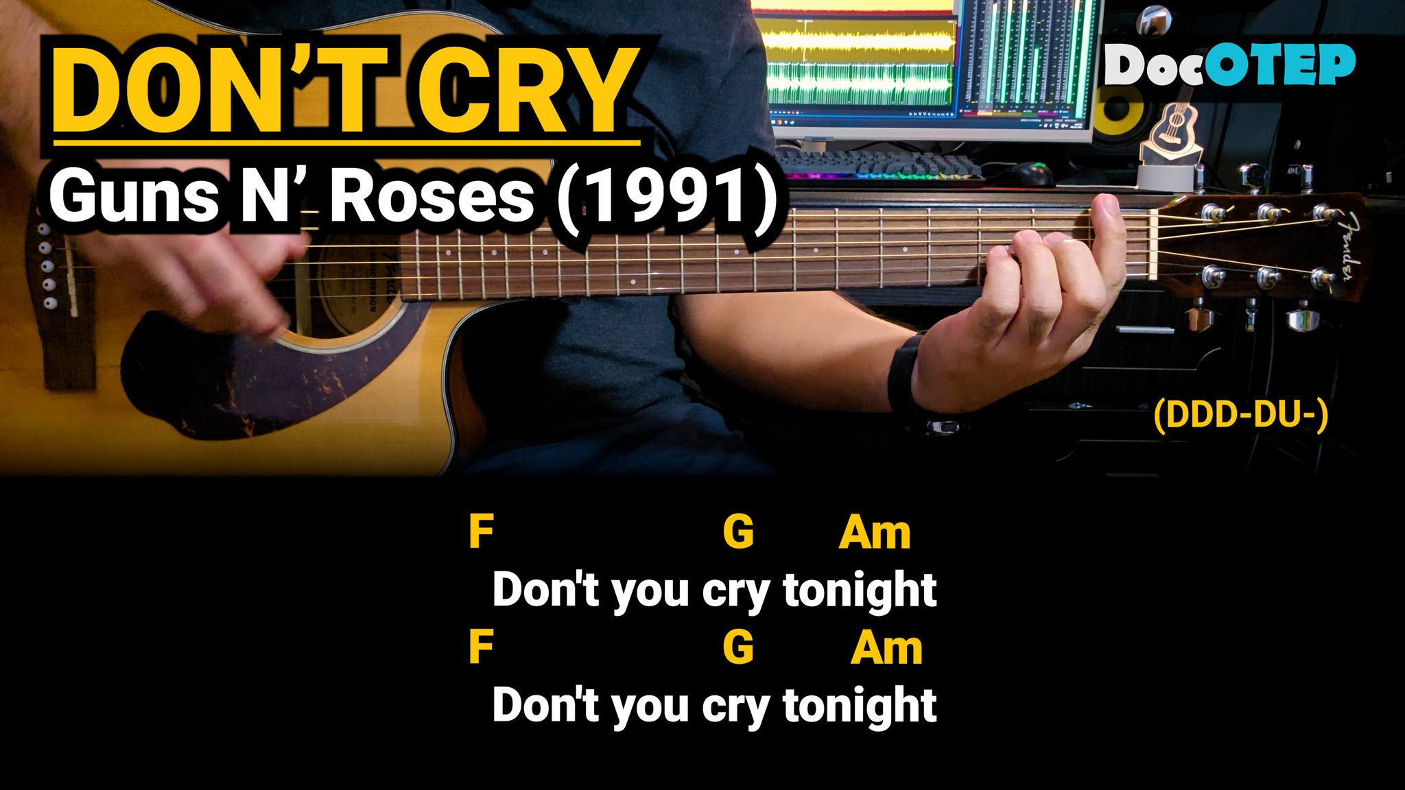 Don’t Cry - Guns N’ Roses (1991) Easy Guitar Chords Tutorial with ...