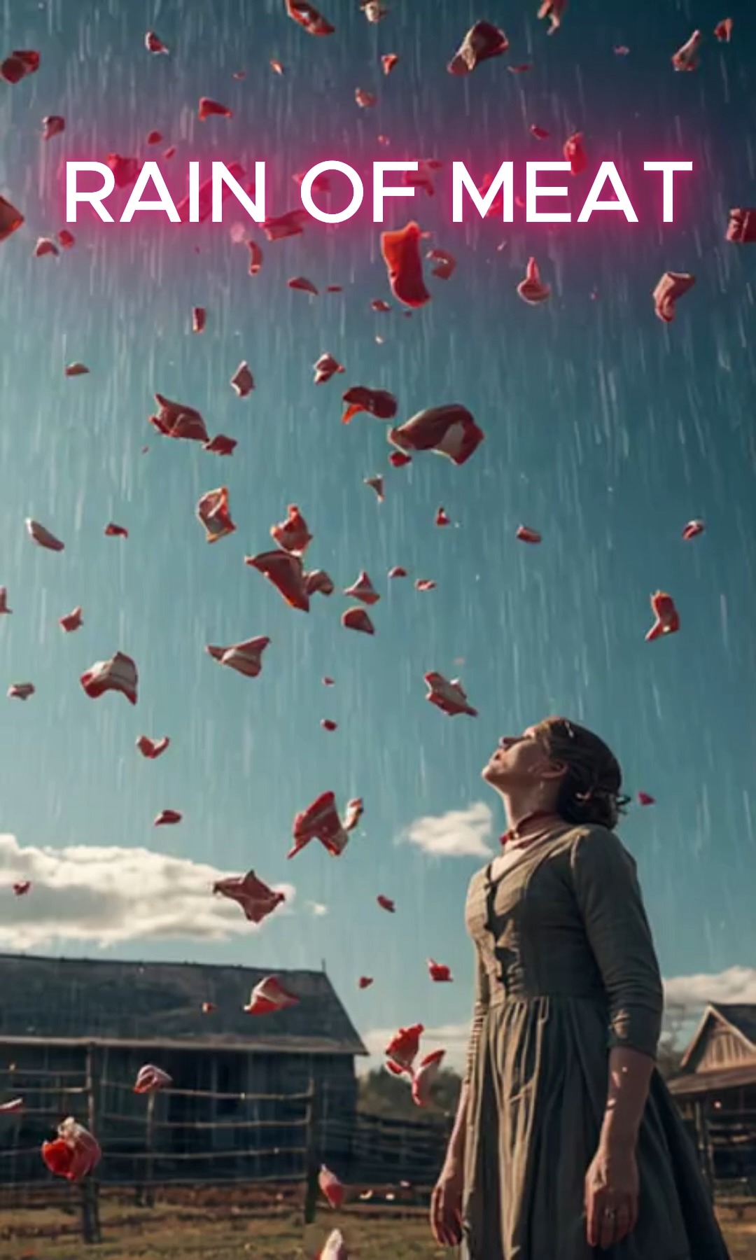 Imagine waking up to a clear blue sky, only to find raw meat falling ...