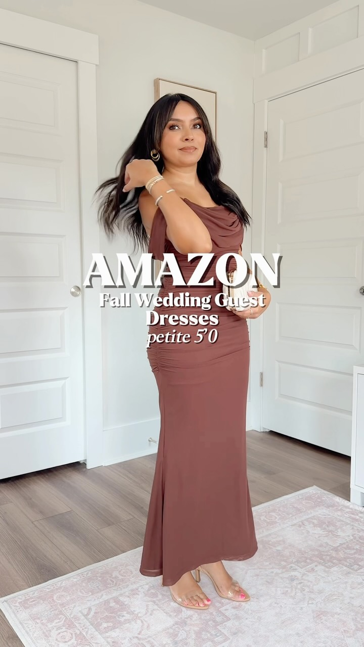 Comment FALL and I’ll send you the links to all of these Amazon fall wedding guest dresses! 💍✨🍂 I’ve been getting so many requests for fall wedding guest outfit ideas, so I rounded up my favorite 