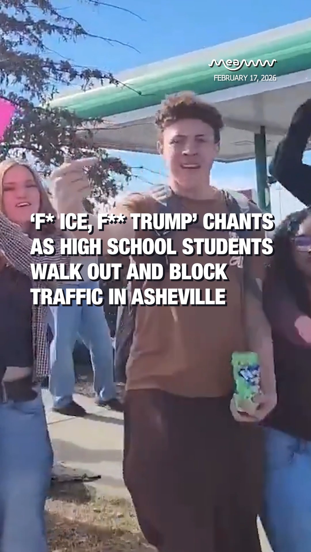 ‘F* ICE, F** Trump’ Chants as High School Students Walk Out and Block ...