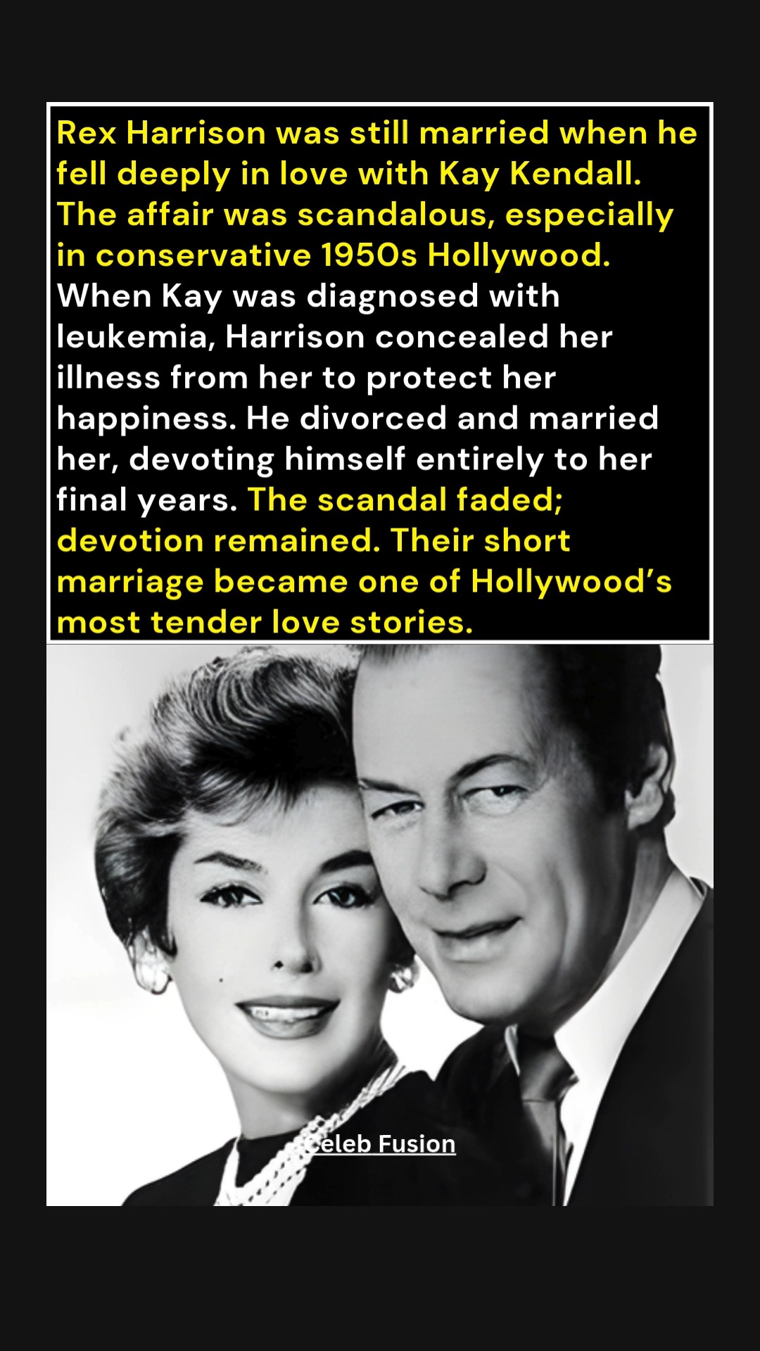 “Rex Harrison & Kay Kendall: Scandal Turned Devotion” | Celeb Fusion ...
