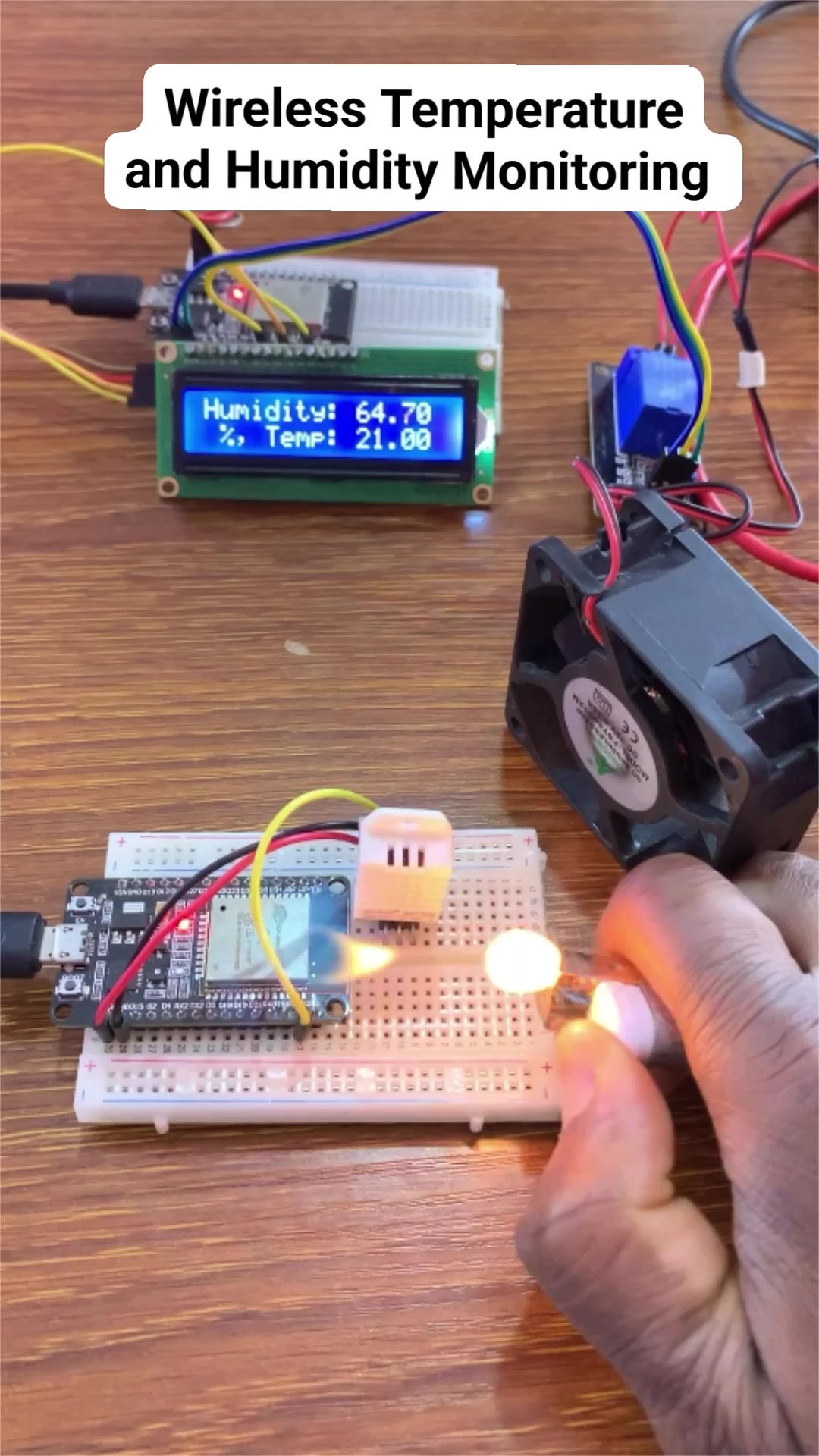 Wireless Temperature and Humidity Monitoring using ESP32 #electronics # ...