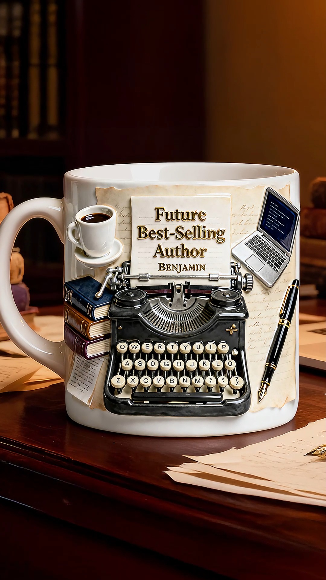 📝 A creative mug made for writers who see their desk as a world of ...