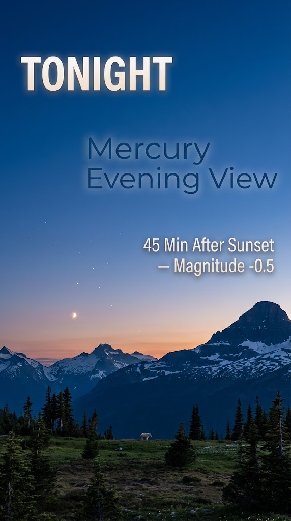 TONIGHT, FEBRUARY 1, 2026—Mercury reaches its best evening appearance ...
