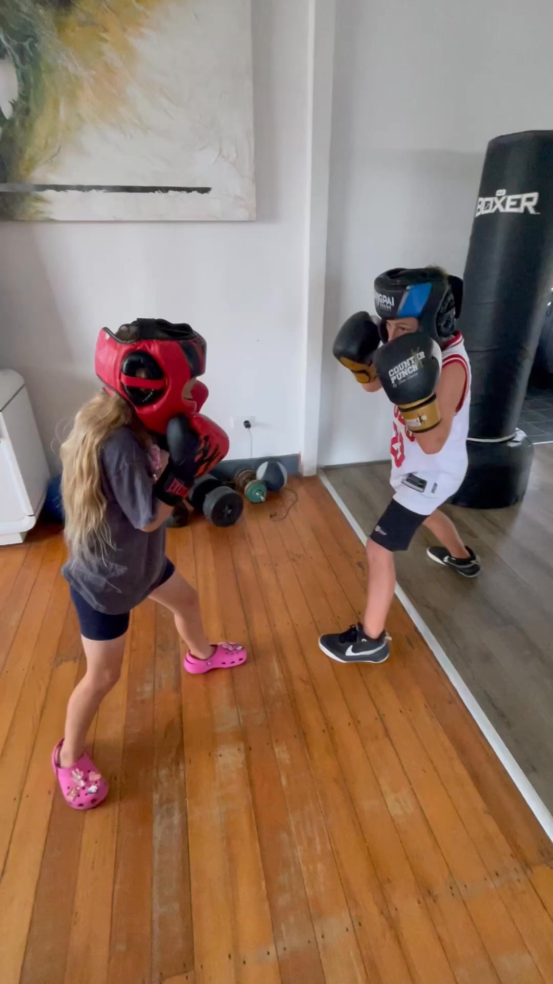 7year old daughter #boxing #boxingtraining #kidsboxing # ...