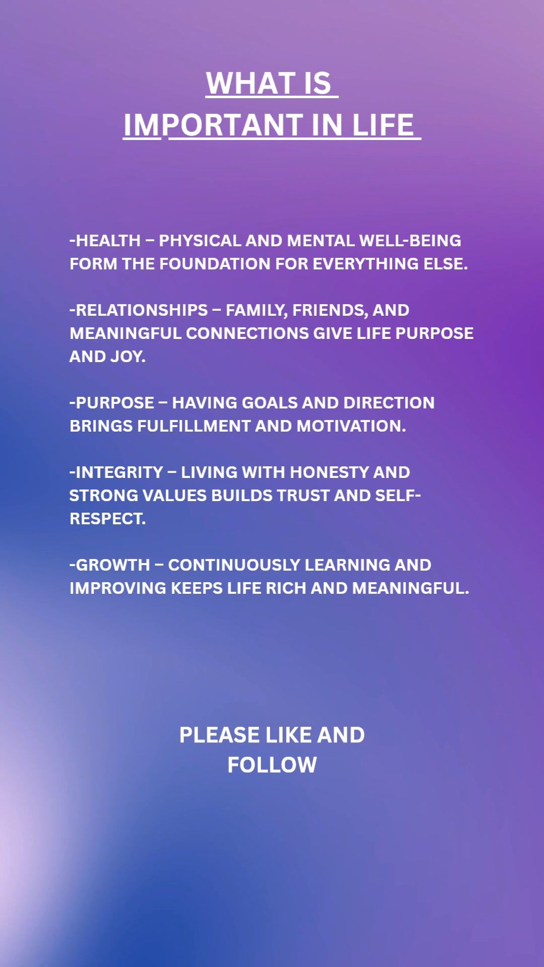 what is important in life #life #important #importance # ...