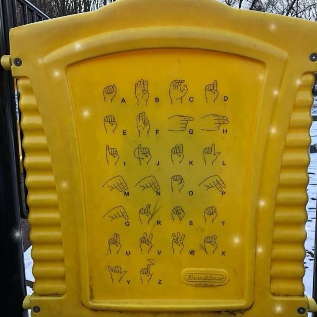 Loving this sign language alphabet at the #accessibleplayground at ...