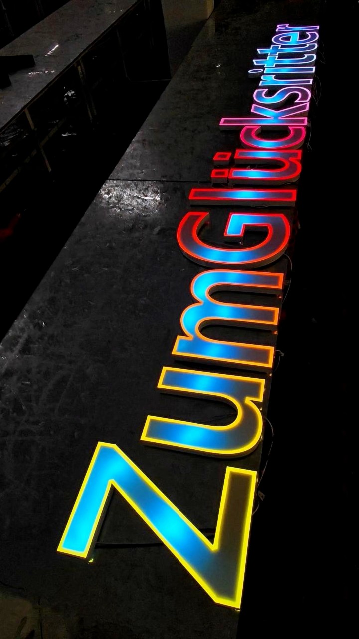 Unique design, bright luminous characters, make your brand by going up ...