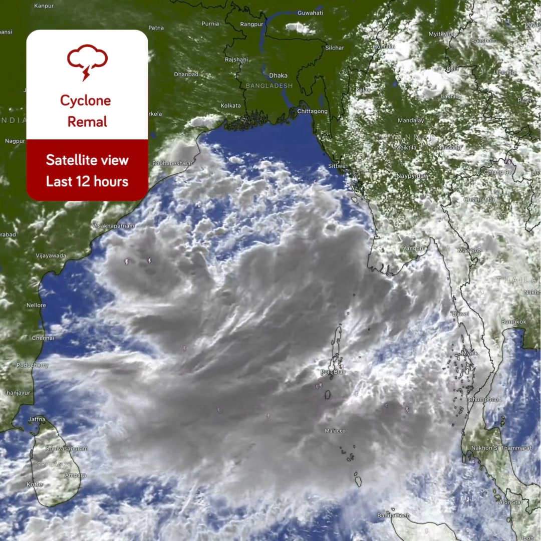 Windy.com - 🚨 CYCLONE REMAL 🌀 Severe cyclonic storm #Remal... | Facebook