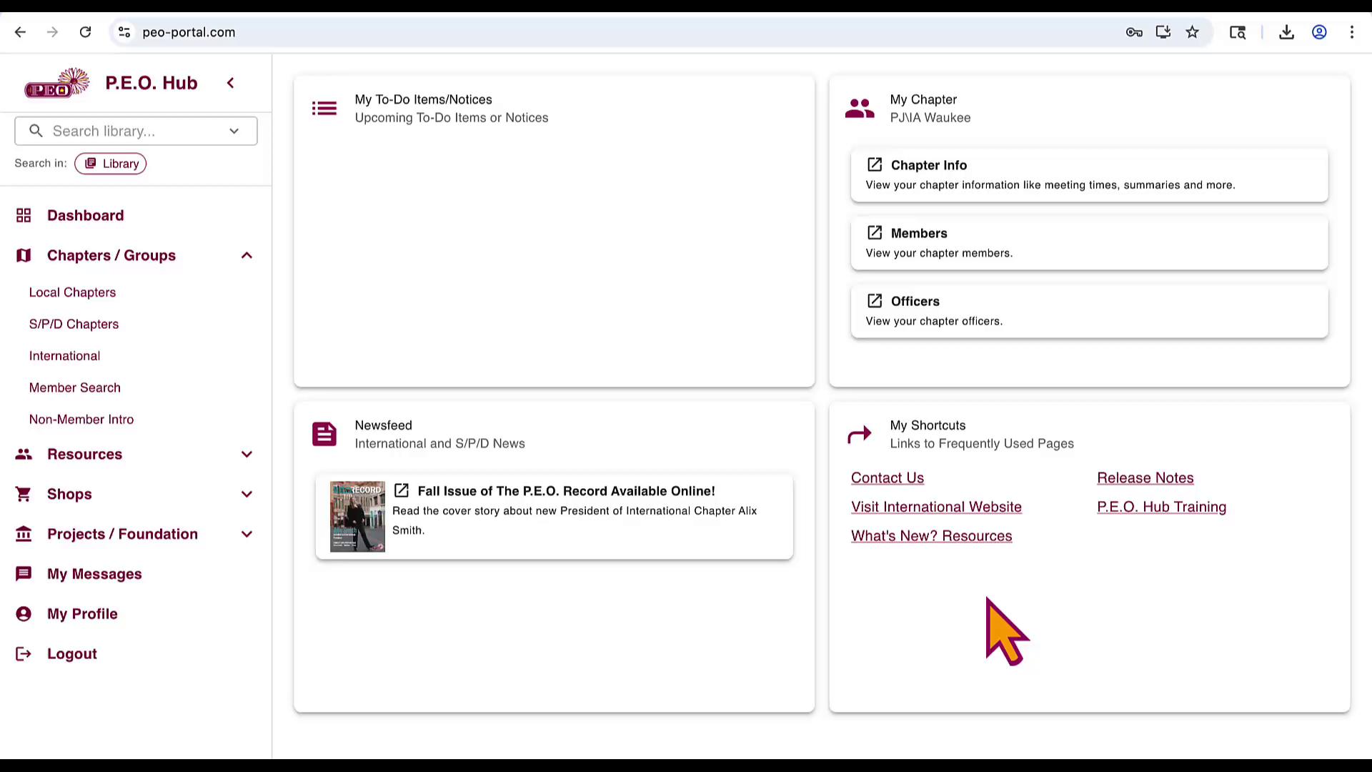 The P.E.O. Hub is now available to all members! This new feature ...