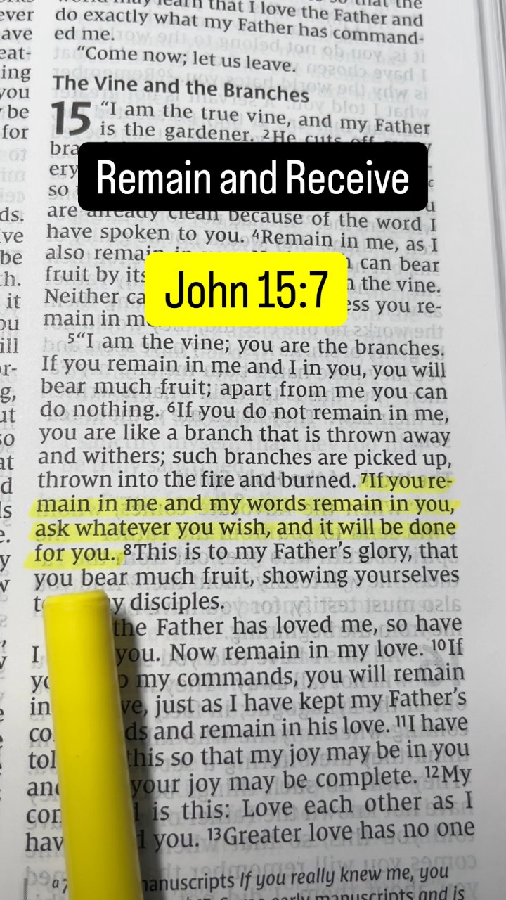 Remembering God’s Promise, John 15:7 #bibleverse #TrustGod # ...